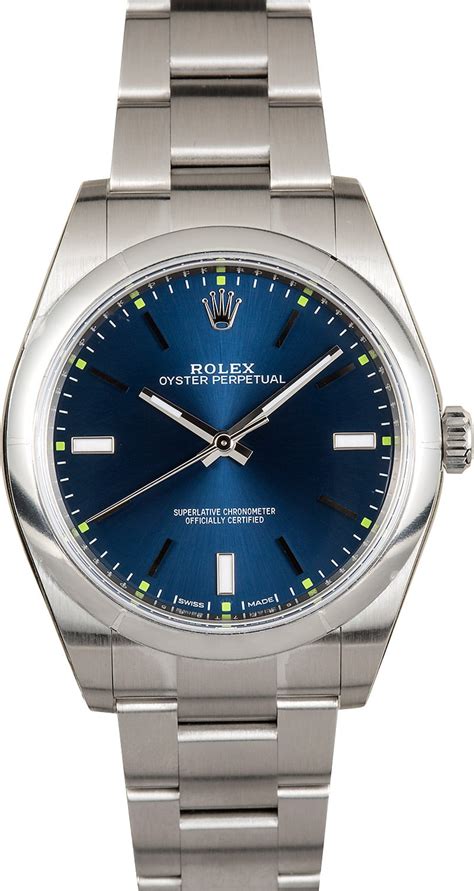 blue rolex op 39|rolex 39mm oyster perpetual.